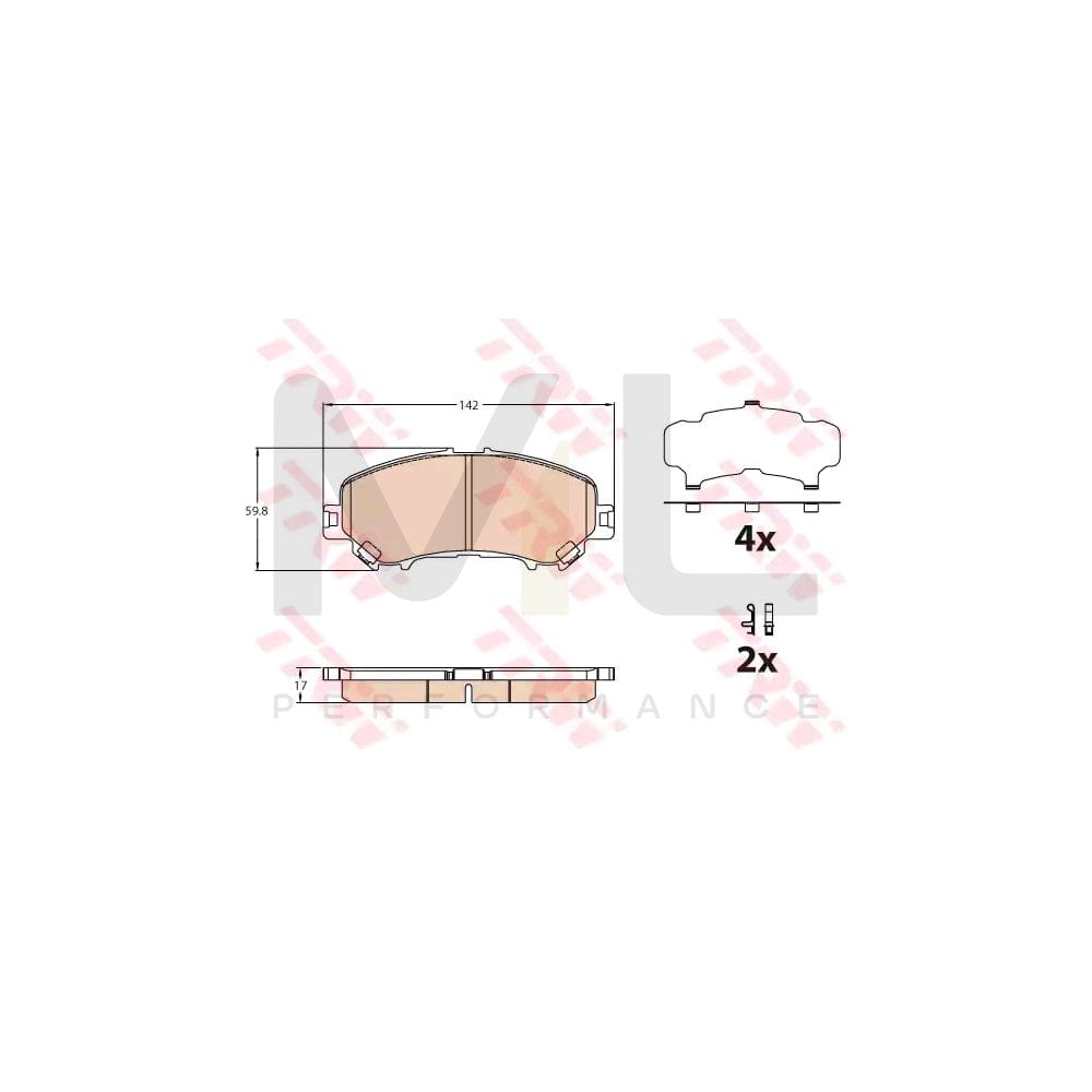 TRW Gdb3631 Brake Pad Set Prepared For Wear Indicator, With Accessories | Performance Parts Direct Car Parts