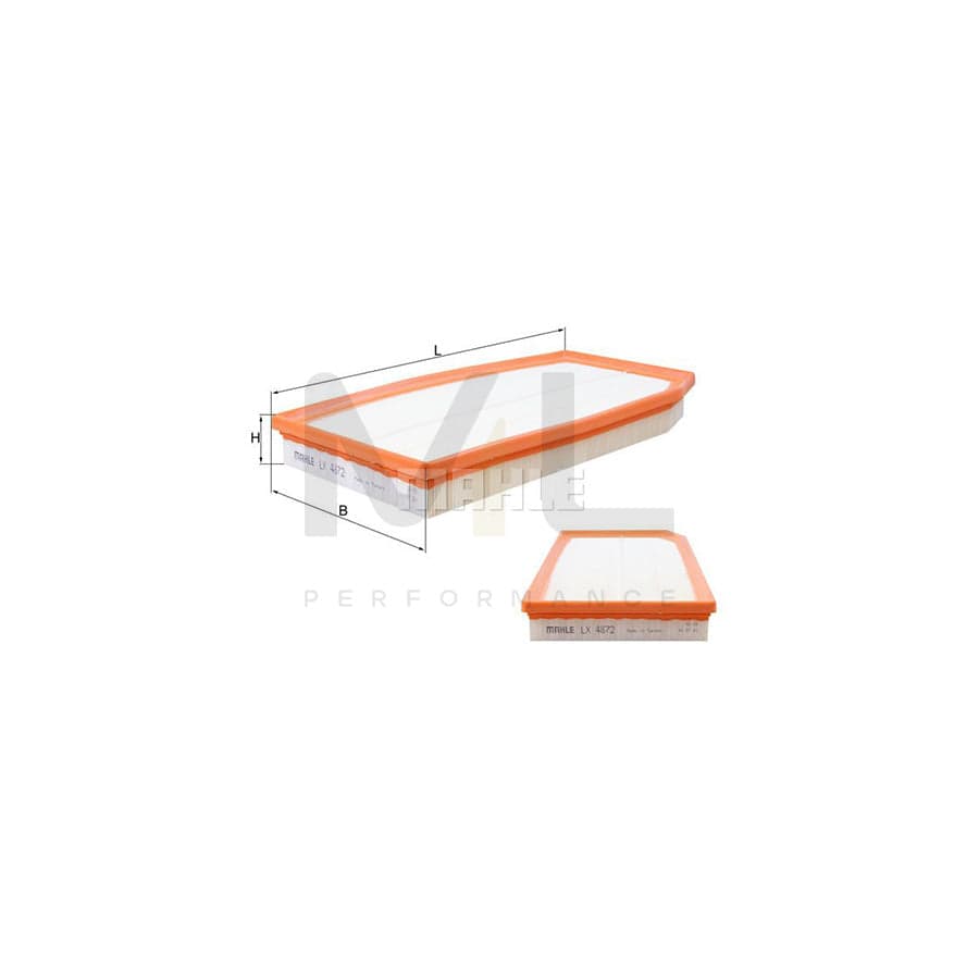 MAHLE ORIGINAL LX 4872 Air Filter Filter Insert | Performance Parts DirectCar Parts