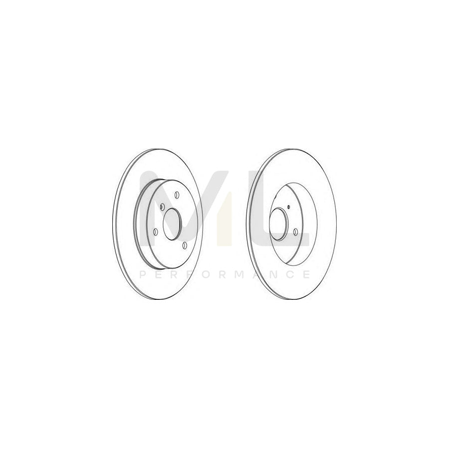 FERODO DDF1111C-1 Brake Disc Solid, Coated, with bolts/screws | Performance Parts Direct Car Parts