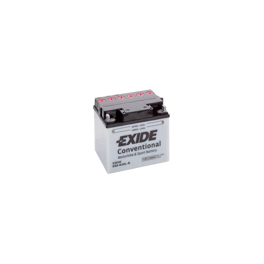 Exide E60-N30L-B 12V Conventional Motorcycle Battery