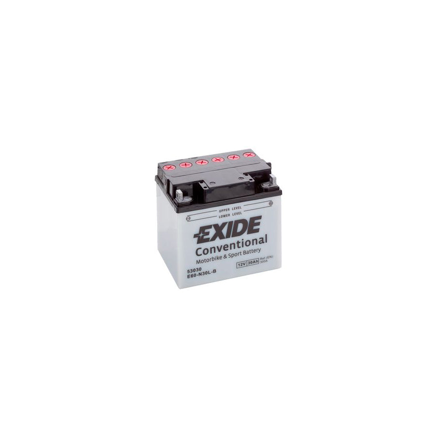Exide E60-N30L-B 12V Conventional Motorcycle Battery |