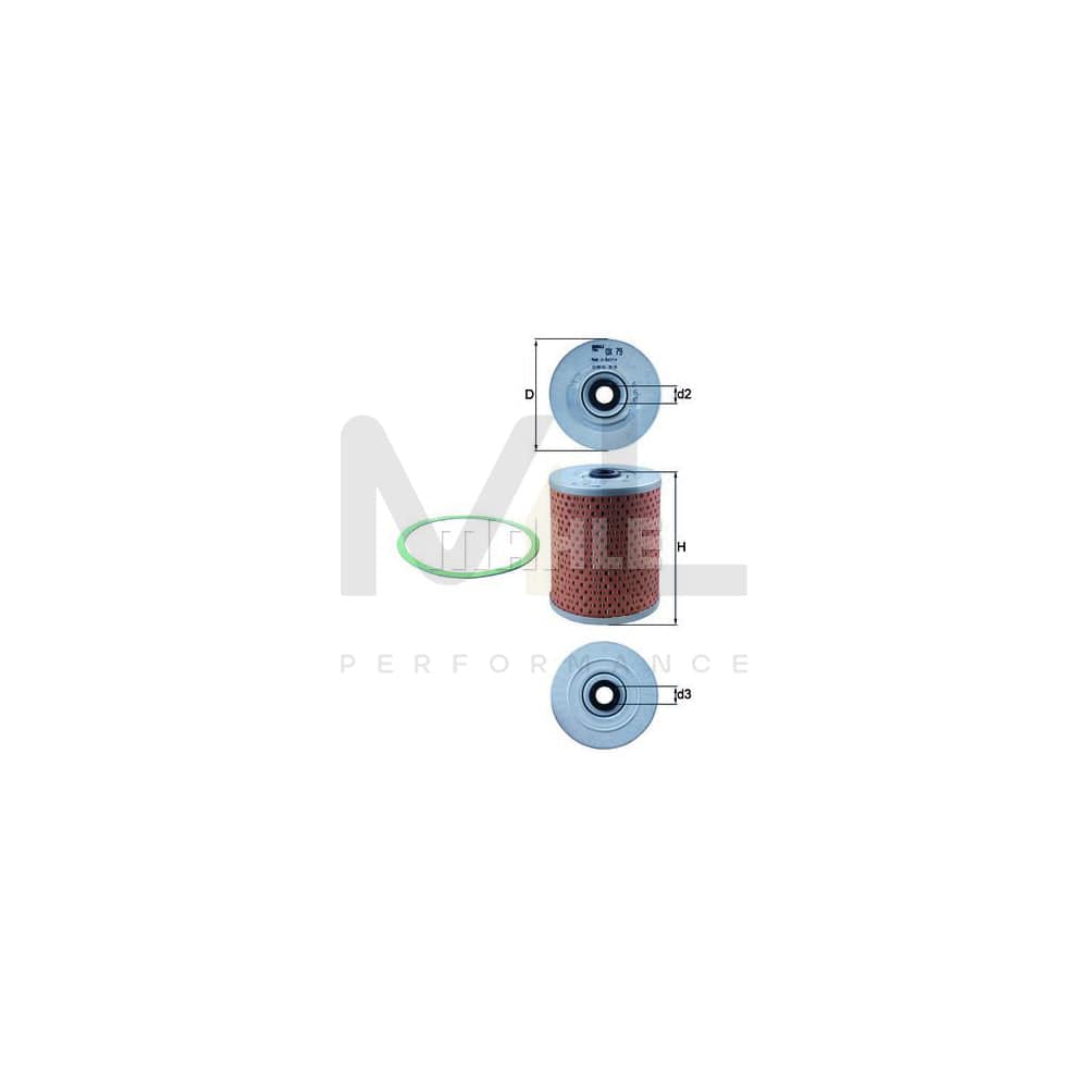 MAHLE ORIGINAL OX 79D Oil Filter Filter Insert | Performance Parts DirectCar Parts