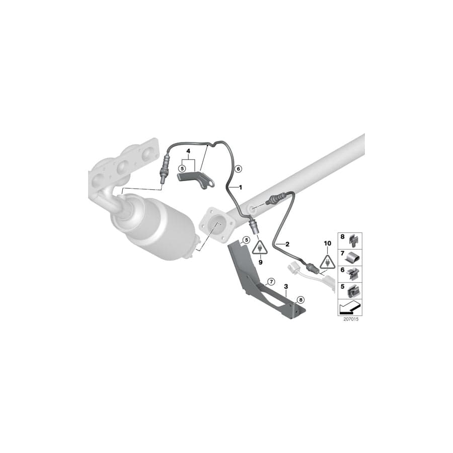 Genuine BMW 11787567615 E92 E91 Bracket For Lambda Probe Cable (Inc. 116i 1.6, 118i & 320i)