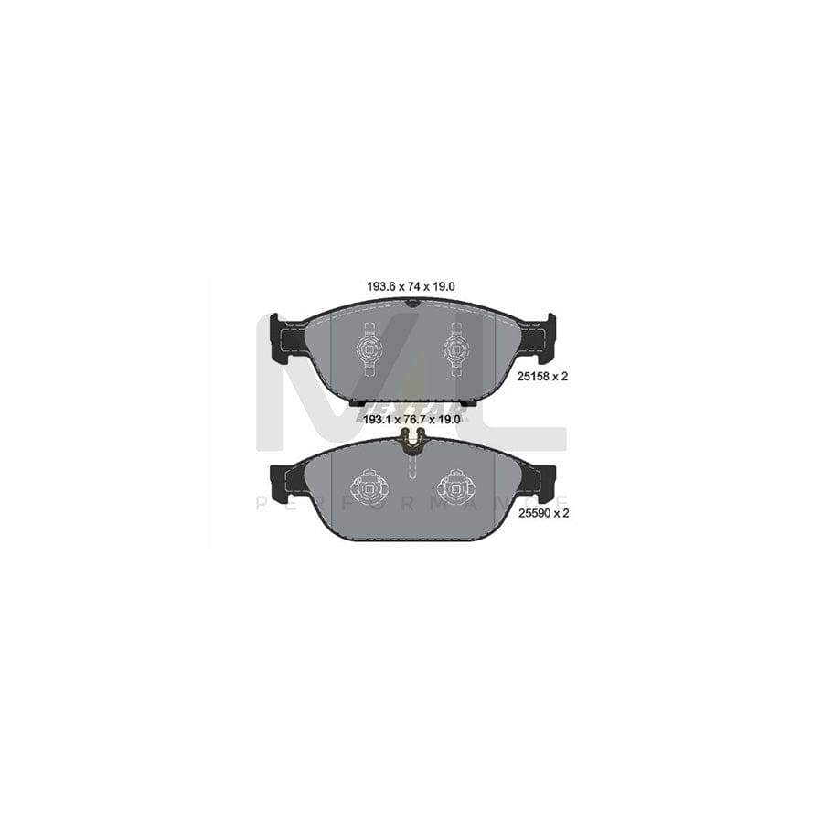 TEXTAR 2515803 Brake pad set suitable for MERCEDES-BENZ E-Class prepared for wear indicator | Performance Parts Direct Car Parts