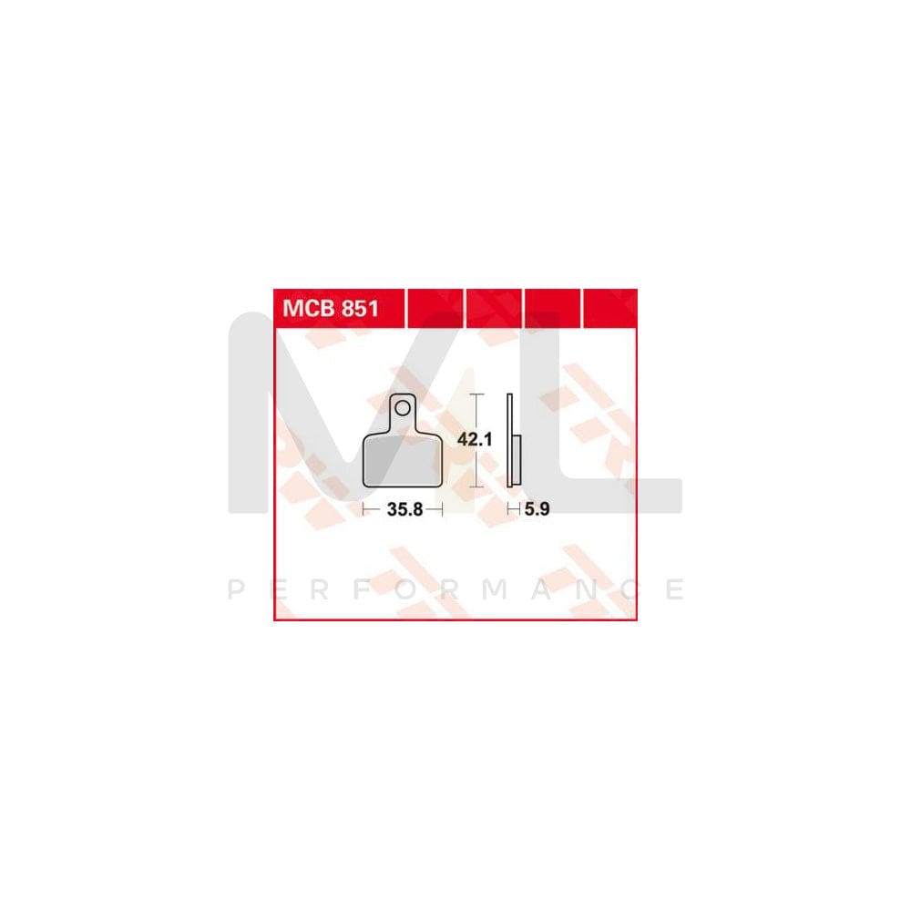 TRW Organic Allround Mcb851 Brake Pad Set | Performance Parts Direct Car Parts
