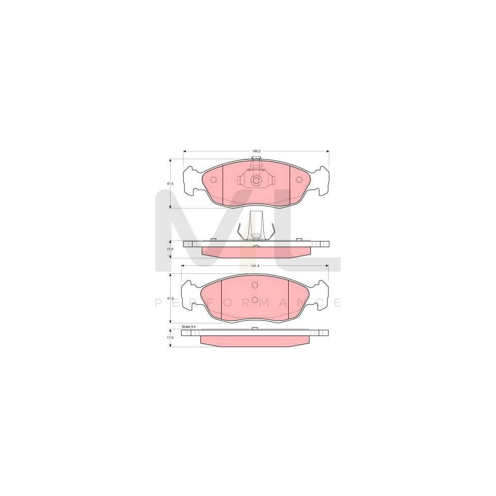 TRW Gdb1278 Brake Pad Set | Performance Parts Direct Car Parts