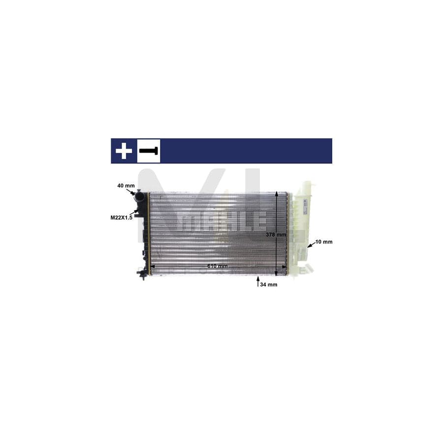 MAHLE ORIGINAL CR 167 000S Engine radiator with screw, Mechanically jointed cooling fins, Manual Transmission | Performance Parts DirectCar Parts