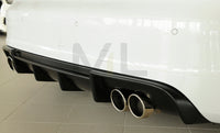 Rieger 00056813 Audi 8V S3 Rear Diffuser for Original Twin Tailpipe Left & Right -  Matte Black