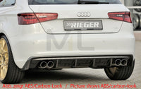 Rieger 00056787 Audi 8V A3 Rear Diffuser for Twin Tailpipe Left & Right -  Matte Black