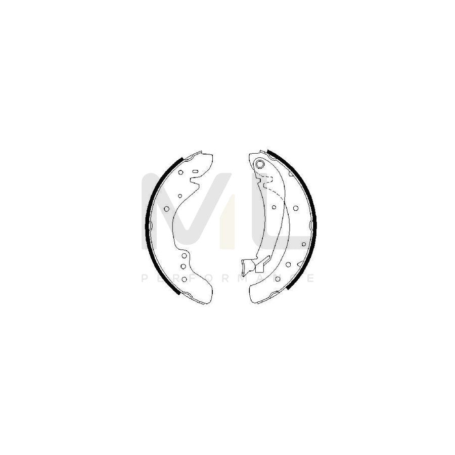BOSCH 0 986 487 521 Brake Shoe Set | Performance Parts Direct Car Parts