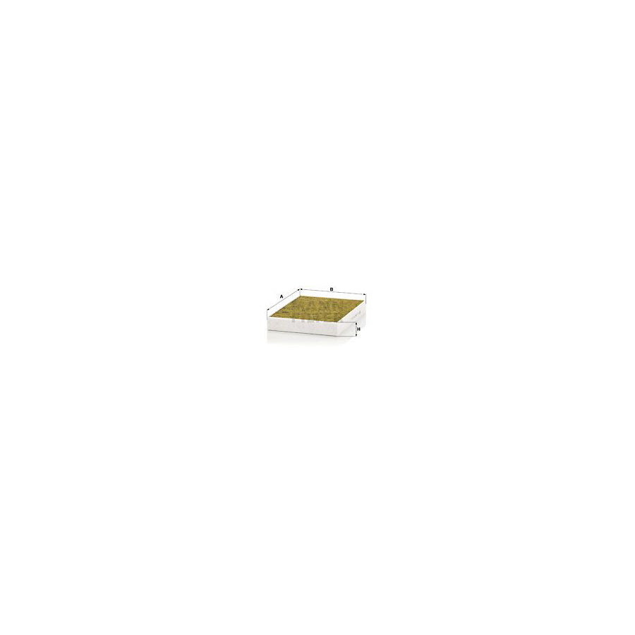 MANN-FILTER FP 23 014-2 Pollen filter Activated Carbon Filter, Activated Carbon Filter with polyphenol, Particulate filter (PM 2.5), with antibacterial action, with fungicidal effect