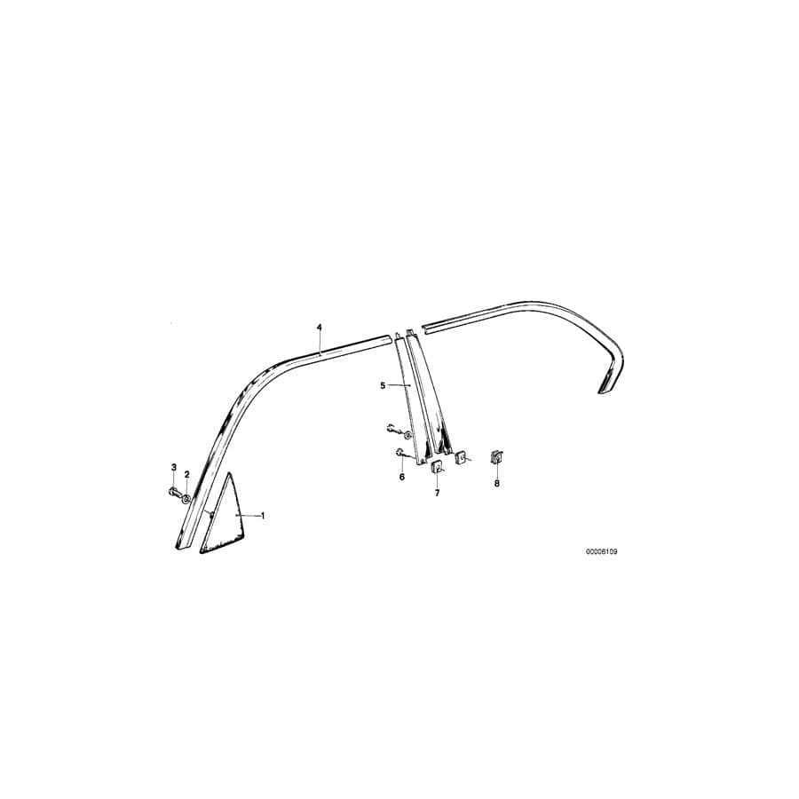 Genuine BMW 51321866005 E23 Body Nut (Inc. 732i, 728iS & 728)