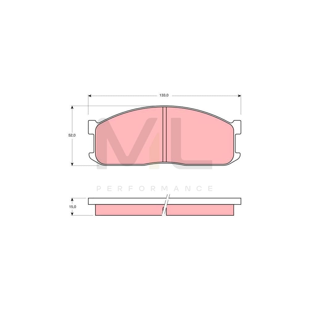 TRW Gdb983 Brake Pad Set Not Prepared For Wear Indicator | Performance Parts Direct Car Parts