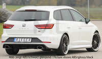 Rieger 00027040 SEAT 5F Leon FR Rear Diffuser for Sport Tailpipe Left & Right -  Matte Black