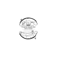EBC 6506 Citroen Fiat Peugeot Rear Brake Shoes
