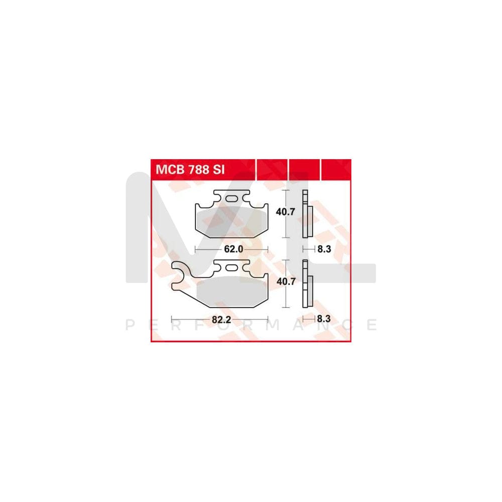 TRW Sinter Offroad Mcb788Si Brake Pad Set | Performance Parts Direct Car Parts