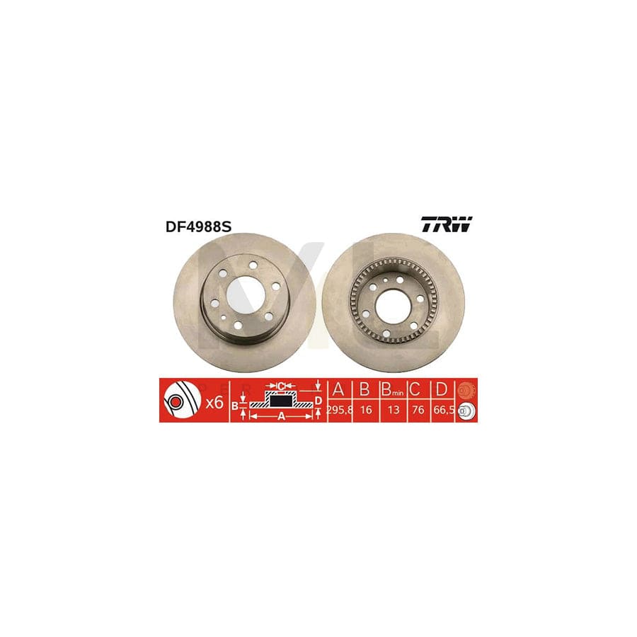 TRW DF4988S Brake Disc for IVECO Daily Solid, Painted | Performance Parts Direct Car Parts