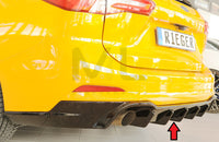 Rieger 00088237 Ford DEH Focus 4 ST Rear Diffuser for Original Tailpipe Left & RIght - Glossy Black