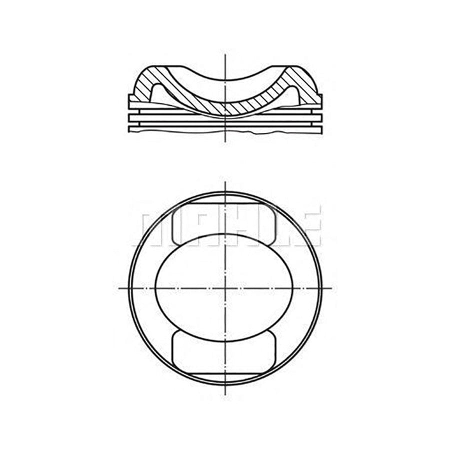 MAHLE ORIGINAL 031 58 00 Piston 74 mm, at steering cylinder, Axle stop on frame, with piston rings | Performance Parts DirectCar Parts