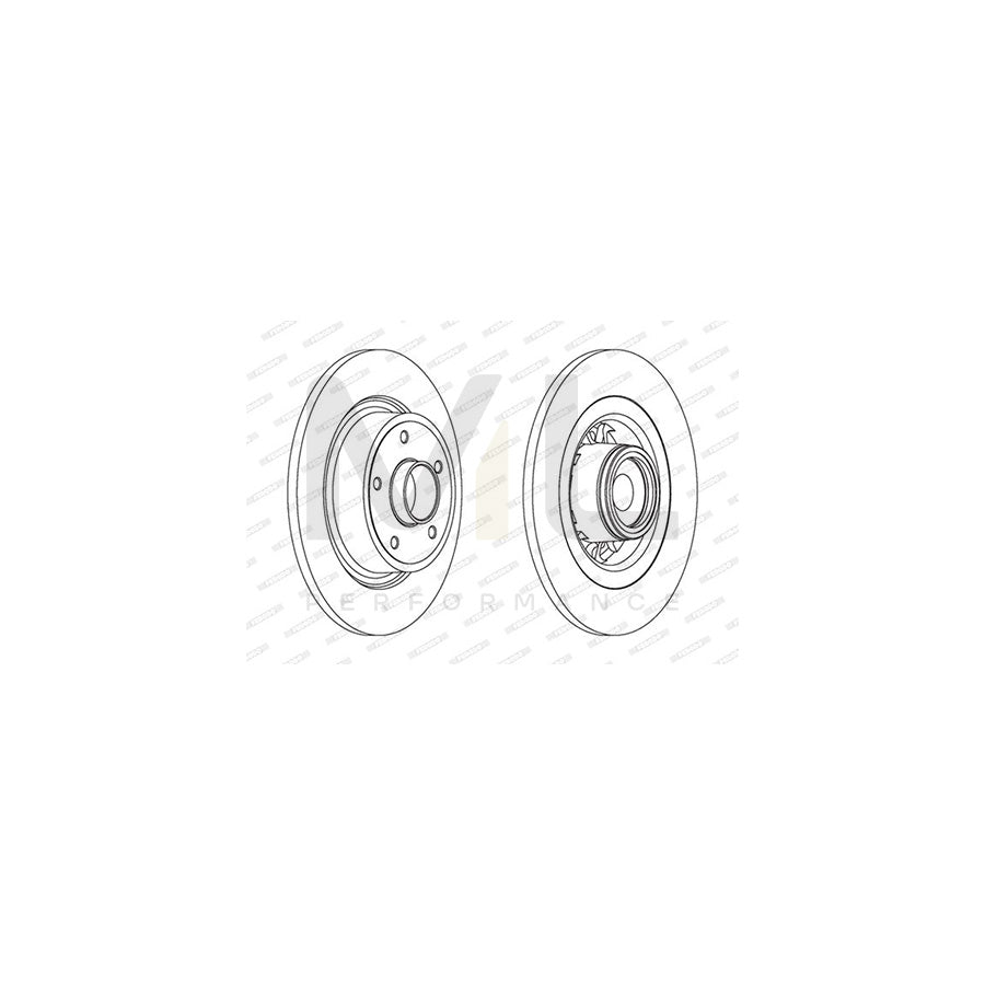 FERODO PREMIER DDF1569 Brake Disc Solid, with ABS sensor ring | Performance Parts Direct Car Parts