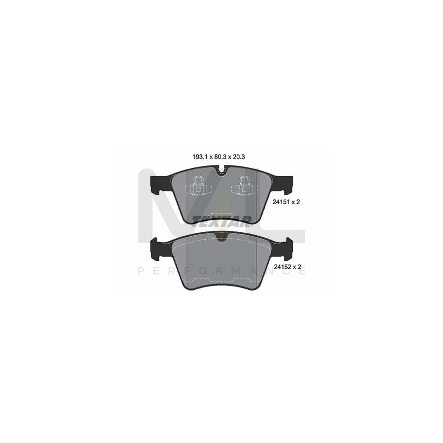 TEXTAR 2415101 Brake pad set prepared for wear indicator