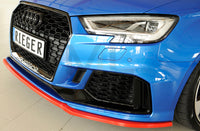 Rieger 00056810 Audi 8V RS3 Front Splitter -  Matte Black
