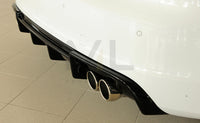 Rieger 00088142 Audi 8V A3 Rear Diffuser for Twin Tailpipe Left & Right - Glossy Black