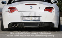 Rieger 00099856 BMW Z4 E85 Rear Diffuser for Original Twin Tailpipe Left - Carbon-Look