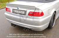 Rieger 00050113 BMW 3 Series E46 Rear Diffuser for Twin Tailpipe Left & Right -  Matte Black