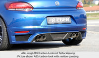 Rieger 00014108 VW 13 Mk3 Scirocco Rear Diffuser for Twin Tailpipe Left & Right -  Matte Black