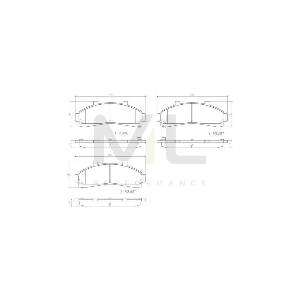Brembo P 24 041 Brake Pad Set With Acoustic Wear Warning