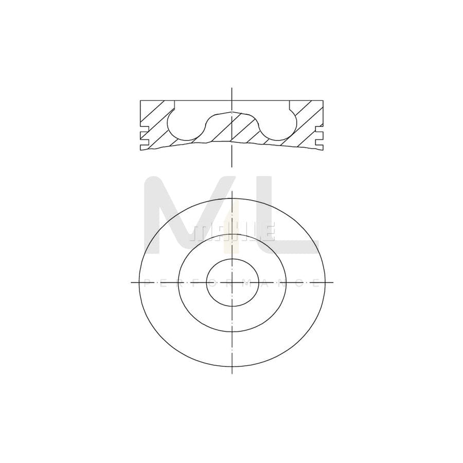 MAHLE ORIGINAL 015 80 01 Piston 90,16 mm, with cooling duct, with piston ring carrier | Performance Parts DirectCar Parts