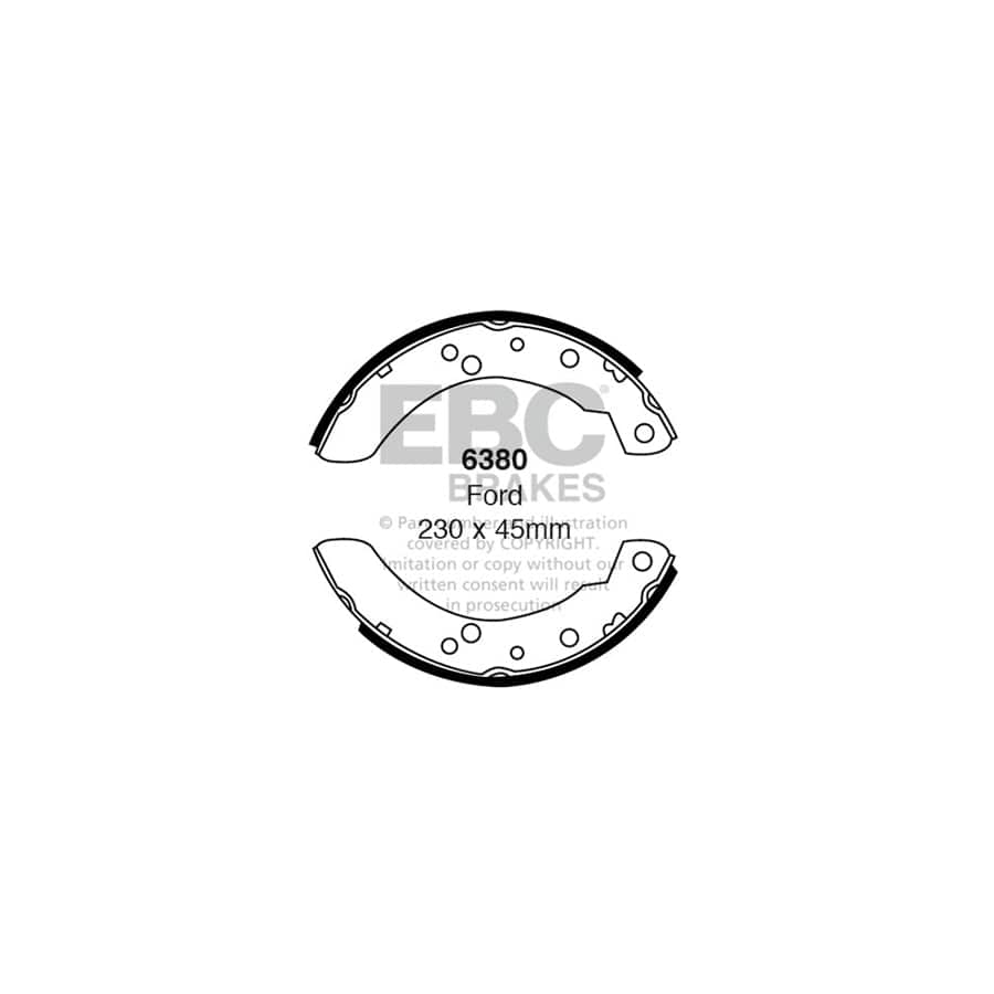 EBC 6380 Ford Transit Rear Brake Shoes (4 pcs.)