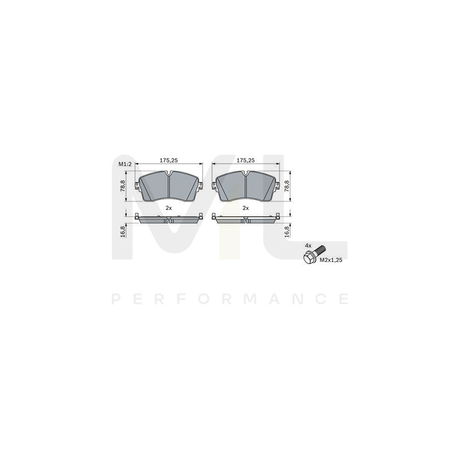 Bosch 0986424871 Brake Pad Set For Jaguar E-Pace (X540) BP2494 | Performance Parts Direct Car Parts