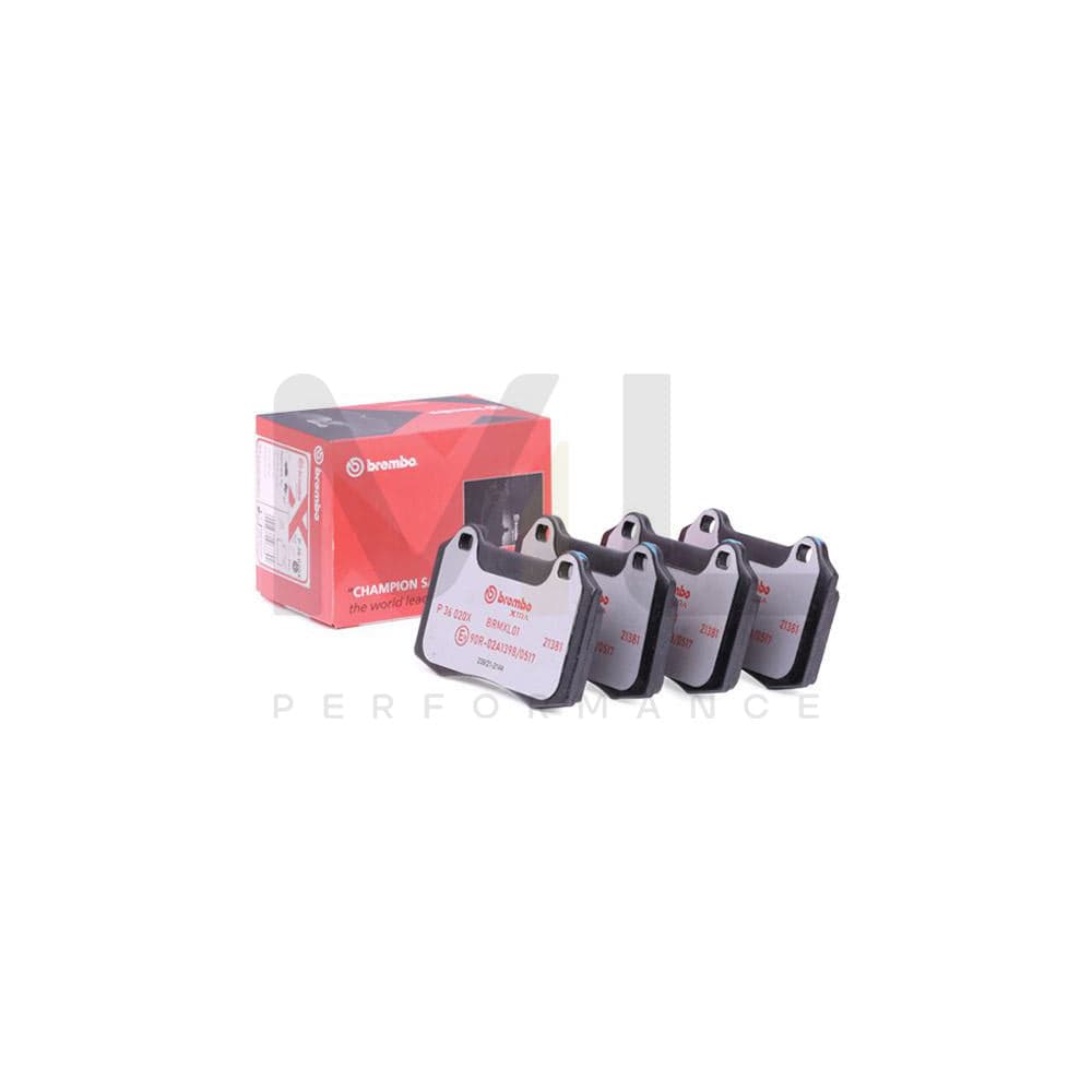 Brembo P 36 020X Brake Pad Set Excl. Wear Warning Contact