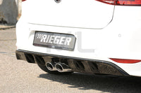 Rieger 00088093 VW Mk7 Golf Rear Diffuser for Twin Tailpipe Centre - Glossy Black