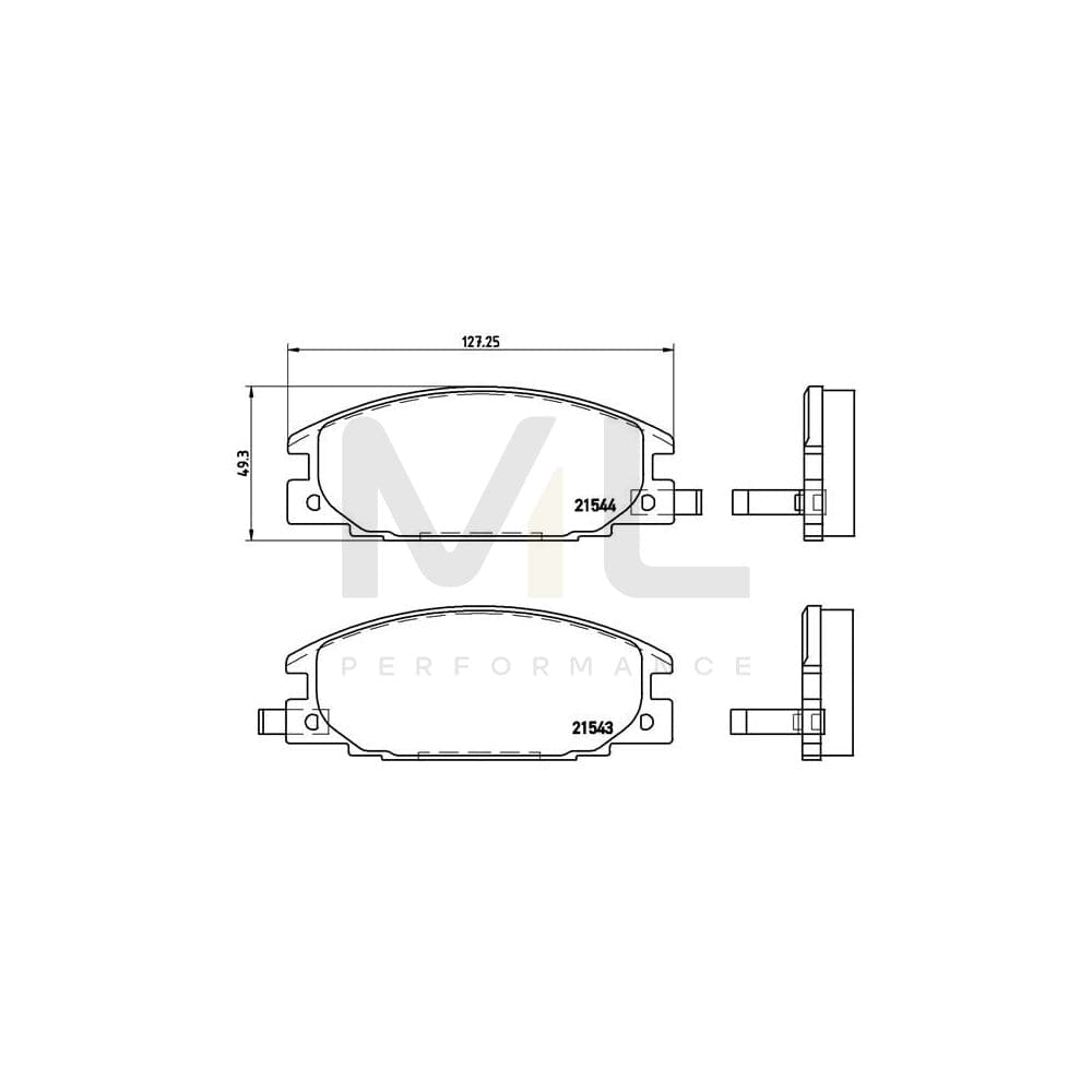 Brembo P 59 015 Brake Pad Set With Acoustic Wear Warning