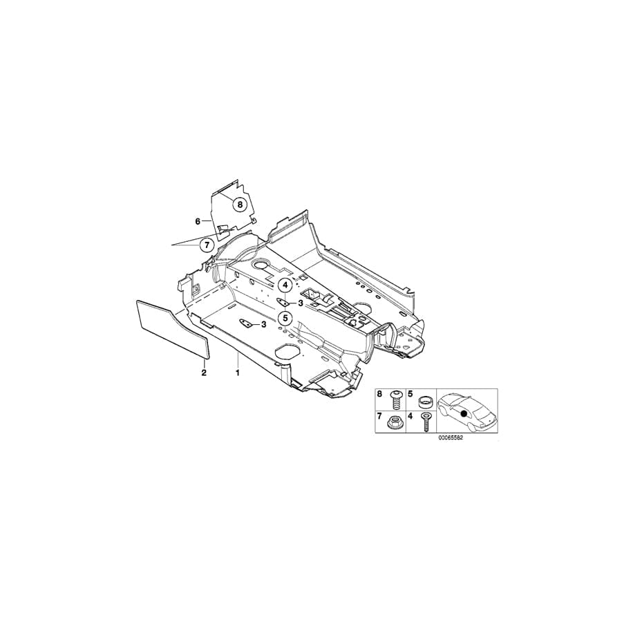 Genuine BMW 51478266760 E52 Floor Covering CREMA (Inc. ALPINA V8 & Z8)