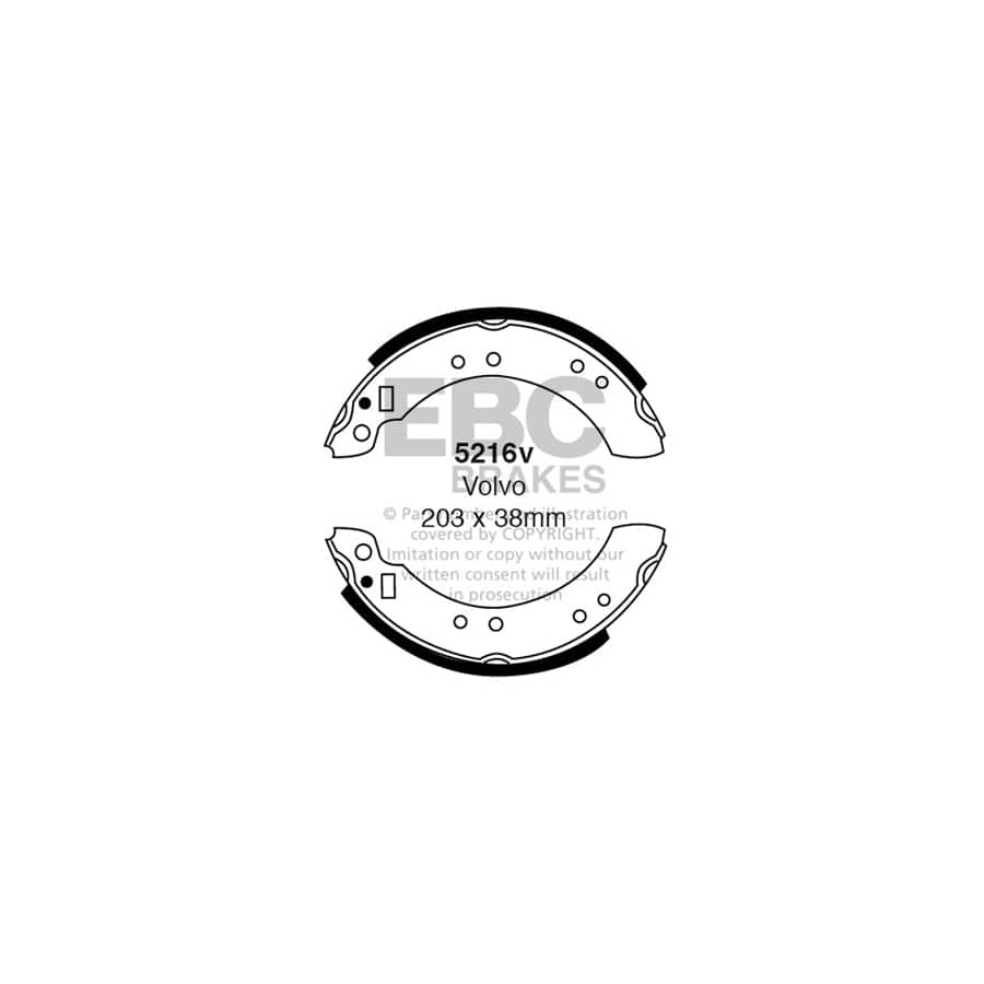 EBC 5216V Volvo Rear Brake Shoes (Inc. 66 & 340)