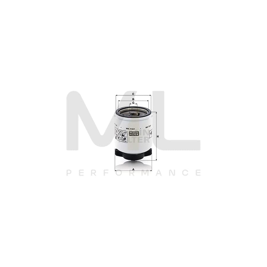MANN-FILTER WK 715/1 Fuel filter Spin-on Filter