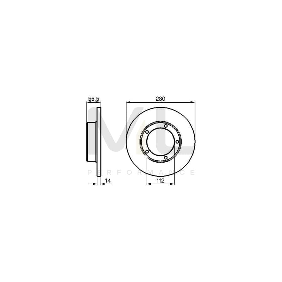 BOSCH 0 986 478 770 Brake Disc Solid, Oiled | Performance Parts Direct Car Parts