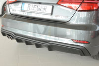 Rieger 00056820 Audi 8V A3 Rear Diffuser for Twin Tailpipe Left -  Matte Black