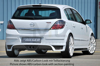 Rieger 00051266 Opel Astra H Rear Diffuser for Twin Tailpipe Centre -  Matte Black