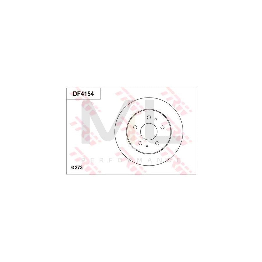 TRW DF4154 Brake Disc Solid | Performance Parts Direct Car Parts