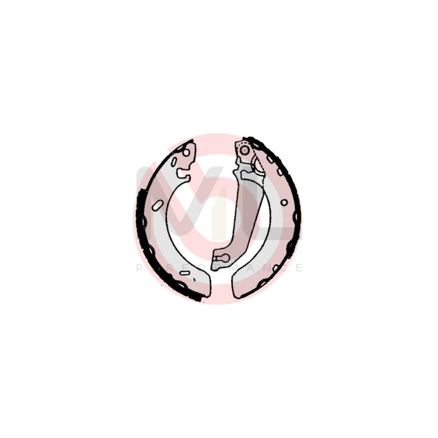 BREMBO S 24 520 Brake Shoe Set with handbrake lever