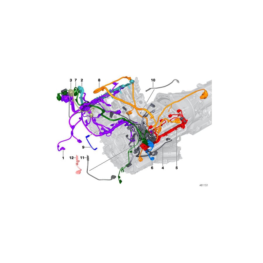 Genuine BMW 12518647233 G12 G16 G07 Adapter Wiring Harness Coolant Pump (Inc. X5 50iX, X6 M50iX & ALPINA B7)