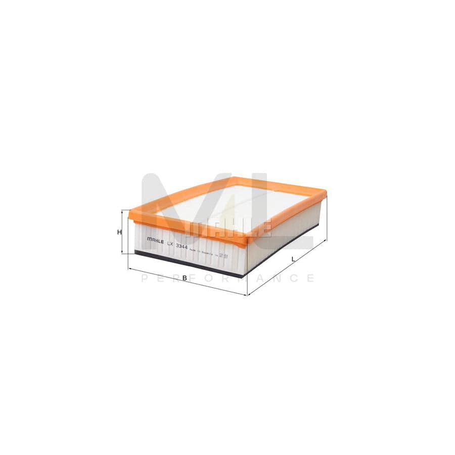 MAHLE ORIGINAL LX 3344 Air Filter Filter Insert | Performance Parts DirectCar Parts