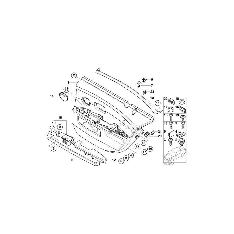 Genuine BMW 51427131055 E65 E66 Cover Cap "Airbag" SCHWARZ (Inc. 735Li, 730i & 760i)