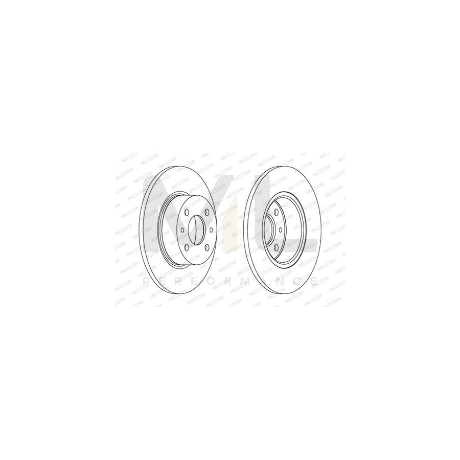 FERODO PREMIER DDF066 Brake Disc Solid, with bolts/screws | Performance Parts Direct Car Parts