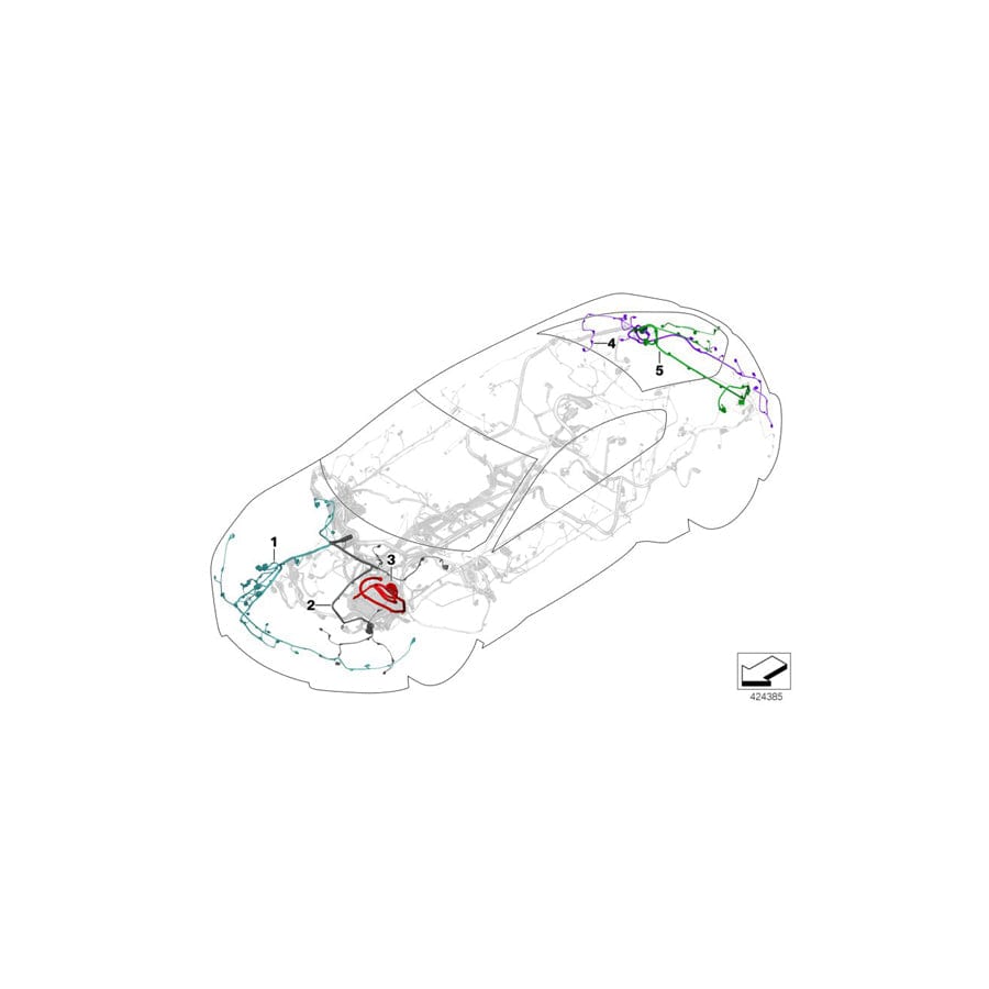Genuine BMW 61116826511 Rep. Wiring Harness, Live, Front Right (Inc. i8)